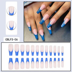 Xerling Blue Coffin Nails Tips💙