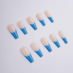 Xerling Blue Coffin Nails Tips💙