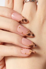 FRENCH LEOPARD PRESS ON NAILS.