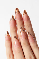 FRENCH LEOPARD PRESS ON NAILS.