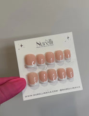 Classic Short Square French Tip Press-On Nails