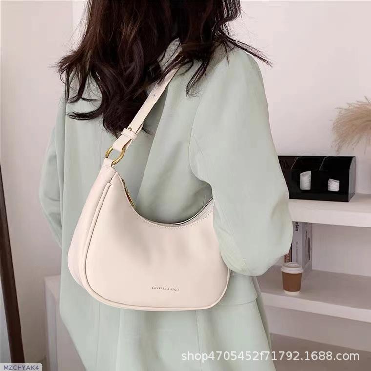 "Luna Luxe" Curved Leather Crossbody