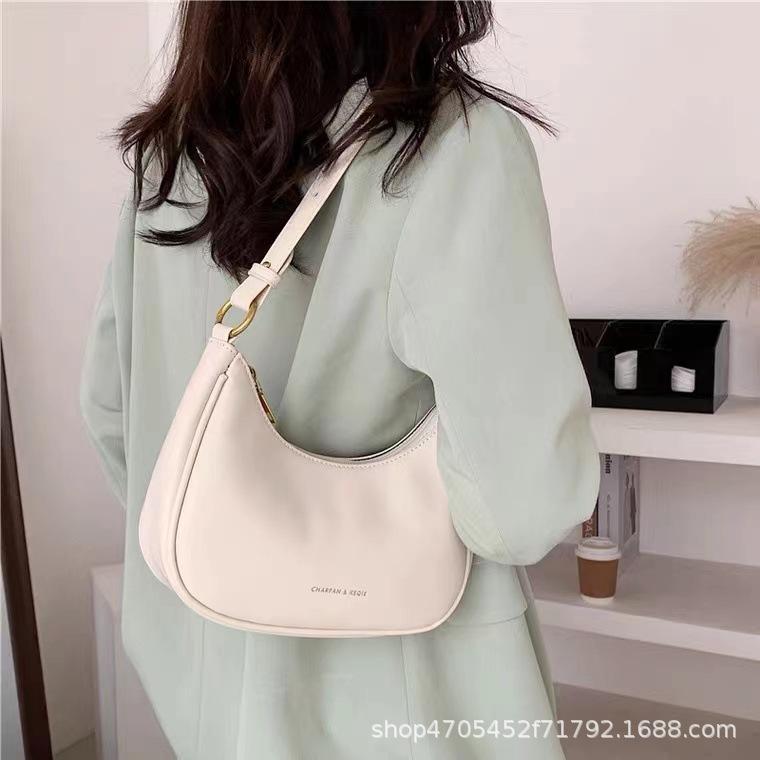 "Luna Luxe" Curved Leather Crossbody
