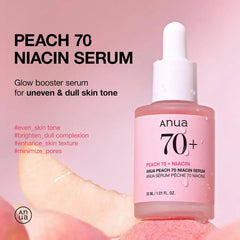 Anua peach 70% Niacinamide Serum 30ml - radiance boosting glass skin serum