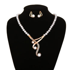 Premium Gold Plated Pearl Artificial Set
