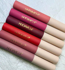 High Pigmented Velvet Gloss Lip Gloss - 6 Pcs Multicolor Collection