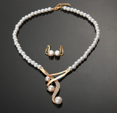 Premium Gold Plated Pearl Artificial Set
