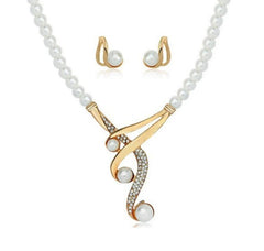 Premium Gold Plated Pearl Artificial Set