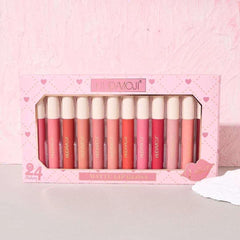 High Pigmented Velvet Gloss Lip Gloss - 6 Pcs Multicolor Collection