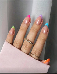 Lucky Charm French Tips 🌈